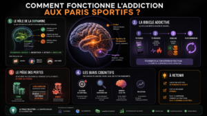 fonctionnement addiction paris sportifs dopamine cerveau schema